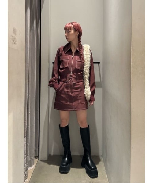 ⭐︎新品⭐︎ 【SUKALA】バイカラーステッチレギンス　ボルドー ⭐︎新品⭐︎ 【SUKALA】バイカラーステッチレギンス ボルドー