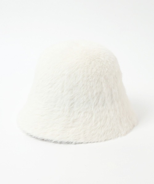 Heather（ヘザー）の「シャギーサーモHAT　160422（ハット・レディース・オフホワイト/ブラック・ONE SIZE）」の4枚目の写真