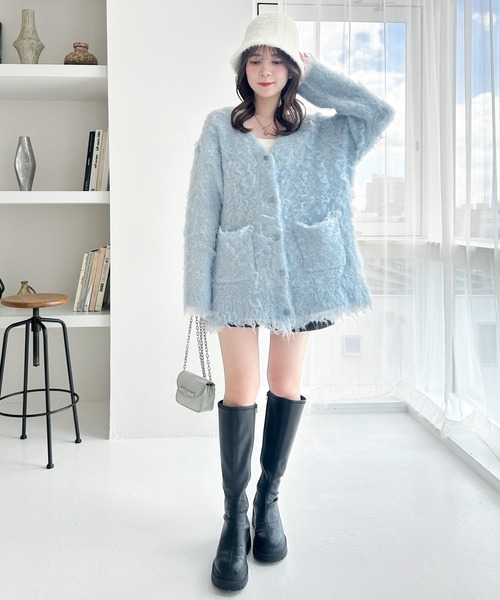 Heather（ヘザー）の「シャギーサーモHAT　160422（ハット・レディース・オフホワイト/ブラック・ONE SIZE）」の16枚目の写真