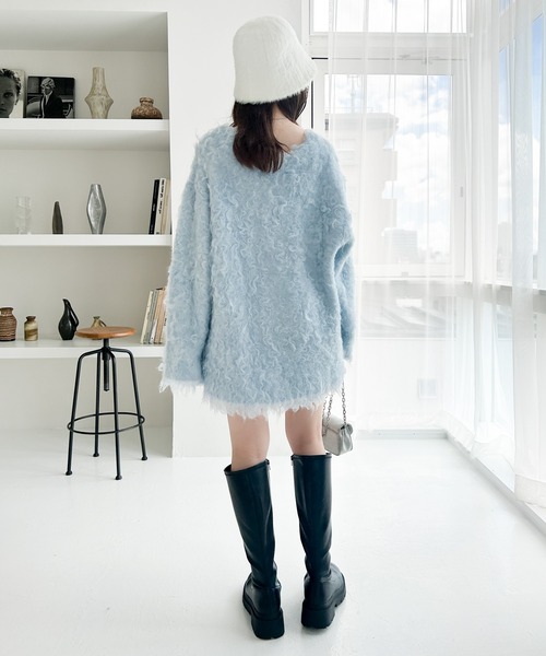 Heather（ヘザー）の「シャギーサーモHAT　160422（ハット・レディース・オフホワイト/ブラック・ONE SIZE）」の17枚目の写真