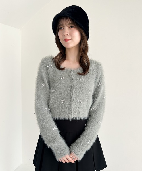 Heather（ヘザー）の「シャギーサーモHAT　160422（ハット・レディース・オフホワイト/ブラック・ONE SIZE）」の18枚目の写真