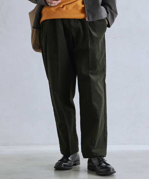 JOURNAL STANDARD relume(ジャーナルスタンダード レリューム)の「SPORTCLAD / スポーツクラッド 別注 コーデュロイ 1タックワークパンツ(チノパンツ・メンズ・ライトグレー/ライトグリーン/ベージュ系その他/ブラック/カーキ・X-LARGE/LARGE/MEDIUM/SMALL)」の9枚目の写真