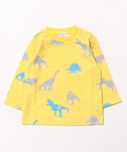 [ベビー]恐竜総柄プリントインレイ裏毛トレーナー（スウェット）｜hakka baby（ハッカベビー） pattayablatt.com