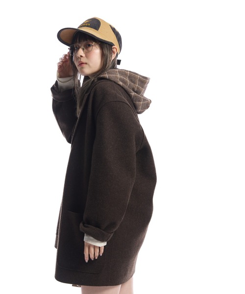 THE BOLDMAN（ザ ボールドマン）の「Check Shirt Hoodie  / チェックシャツフーディー（パーカー・メンズ・ベージュ/グレー・LARGE/MEDIUM）」の20枚目の写真