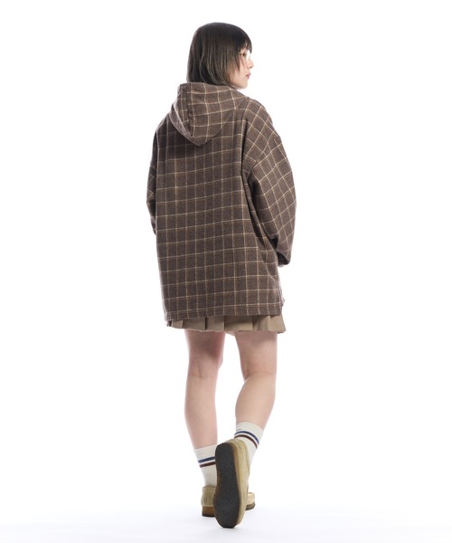 THE BOLDMAN（ザ ボールドマン）の「Check Shirt Hoodie  / チェックシャツフーディー（パーカー・メンズ・ベージュ/グレー・LARGE/MEDIUM）」の8枚目の写真
