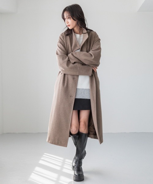 LOWRYS FARM(ローリーズファーム)の「ウールライクミニスカート 205635(スカート・レディース・アイボリー/ブラック/チャコールグレー・FREE)」の18枚目の写真