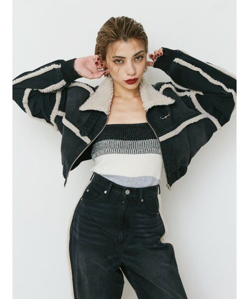 EVRIS(エヴリス)の「ラメアンサンブルニットトップス(ニット/セーター・レディース・グレー/ブラック/レッド・FREE)」の10枚目の写真