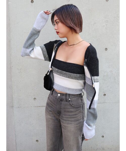 EVRIS(エヴリス)の「ラメアンサンブルニットトップス(ニット/セーター・レディース・グレー/ブラック/レッド・FREE)」の15枚目の写真