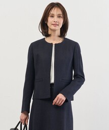 【セットアップ対応】Light Tweed ノーカラー ジャケット
