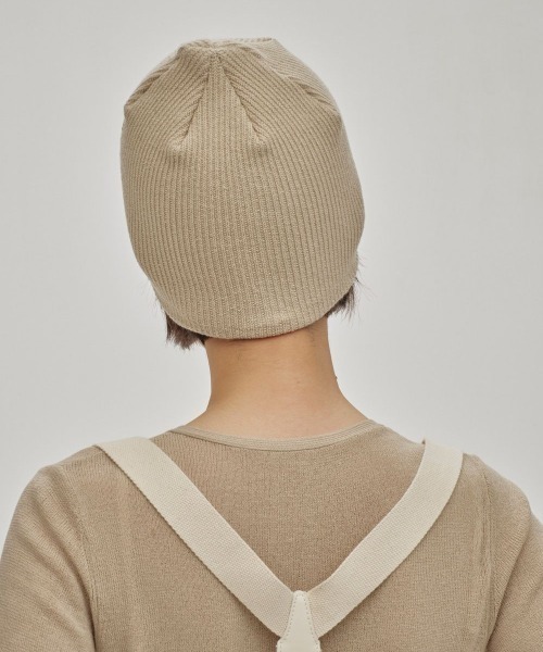 TODAYFUL（トゥデイフル）の「TODAYFUL　Summer Knit Beanie サマーニットビーニー/12511017（ニットキャップ/ビーニー・レディース・ナチュラル/ダークグレー/ブラック・ONE SIZE）」の8枚目の写真