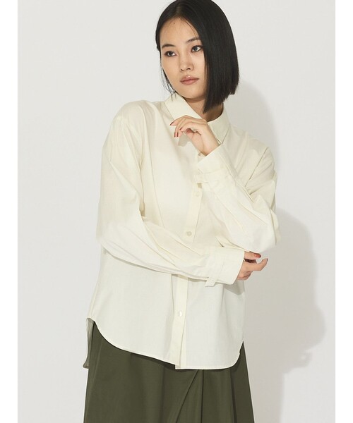 MIDIUMISOLID(ミディウミソリッド)の「MIDIUMISOLID for Ladies ストラップカフスシャツ(RELAX)(シャツ/ブラウス・レディース・アイボリー/カーキ/ブラック・FREE)」の8枚目の写真