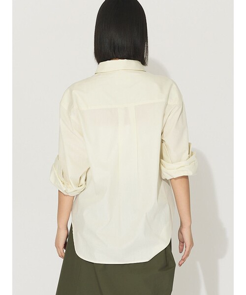 MIDIUMISOLID(ミディウミソリッド)の「MIDIUMISOLID for Ladies ストラップカフスシャツ(RELAX)(シャツ/ブラウス・レディース・アイボリー/カーキ/ブラック・FREE)」の10枚目の写真