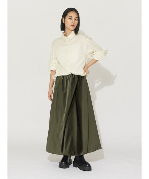 ブラウス シャツ MIDIUMISOLID for Ladies ストラップカフスシャツ（RELAX) レディース MIDIUMISOLID for Ladies ストラップカフスシャツ（RELAX