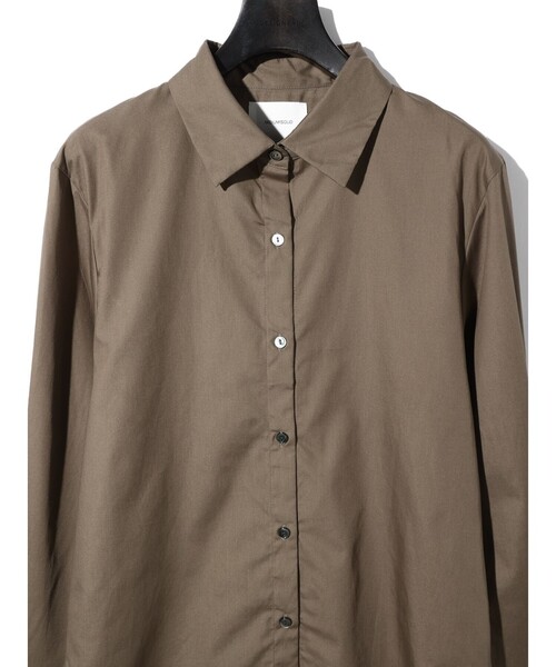 ブラウス シャツ MIDIUMISOLID for Ladies ストラップカフスシャツ（RELAX) レディース MIDIUMISOLID for Ladies ストラップカフスシャツ（RELAX