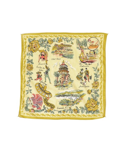 BEAMS BOY(ビームスボーイ)の「BINDU / マップ プリント バンダナ 25SS(バンダナ/スカーフ・レディース・ブラウン/サックスブルー/イエロー系その他3・ONE SIZE)」の1枚目の写真