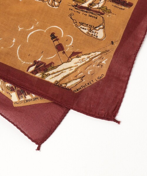 BEAMS BOY(ビームスボーイ)の「BINDU / マップ プリント バンダナ 25SS(バンダナ/スカーフ・レディース・ブラウン/サックスブルー/イエロー系その他3・ONE SIZE)」の4枚目の写真