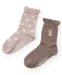 petit main | うさぎ&ハートクルーソックス2P(ソックス/靴下)