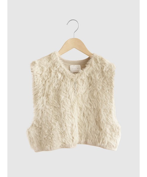 ○ 美品　6(ROKU)FAKE FUR VEST/ベスト 新品 6(ROKU) FAKE FUR VEST/フェイクファーベスト