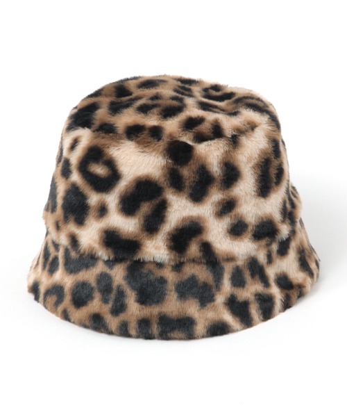 LEPSIM（レプシィム）の「フェイクファーバケハ　210086（ハット・レディース・ブラック/レオパード・ONE SIZE）」の6枚目の写真