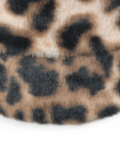LEPSIM（レプシィム）の「フェイクファーバケハ　210086（ハット・レディース・ブラック/レオパード・ONE SIZE）」の8枚目の写真