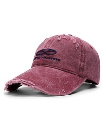 G.NINE（ジーナイン）の「『Lilamusant(リラミュゾン)》ヴィンテージライクフロントロゴ刺繍キャップ ウォッシュ加工 ダメージ加工 カレッジロゴ グランジ Y2K 韓国ストリート（キャップ）」