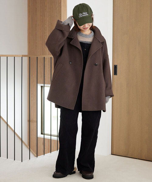 souple woolダブルフェイススタンドコート　slobe iena SLOBE IENA（スローブイエナ）の「ダブルフェイススタンドコート