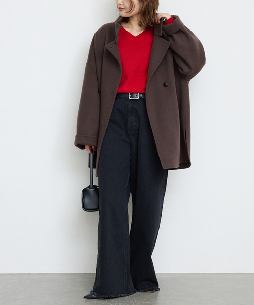 セール】《追加》souple woolダブルフェイススタンドコート