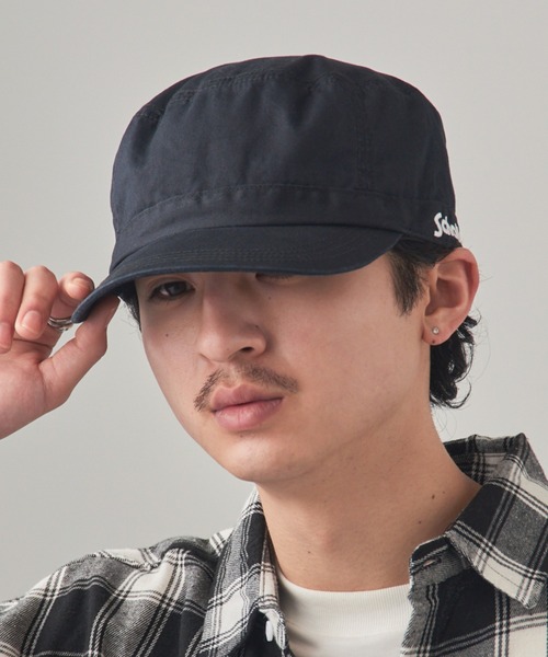 schott（ショット）の「【Schott】コットンワークキャップ　SC010（キャップ・メンズ・ブラック/カーキ/ベージュ・61/57/59）」の4枚目の写真