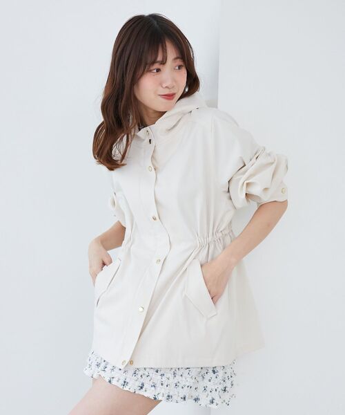 MAJESTIC LEGON（マジェスティックレゴン）の「ウエストきゅっとミディブルゾン（ブルゾン・レディース・アイボリー/カーキオリーブ/ピンクベージュ・MEDIUM/SMALL）」の5枚目の写真