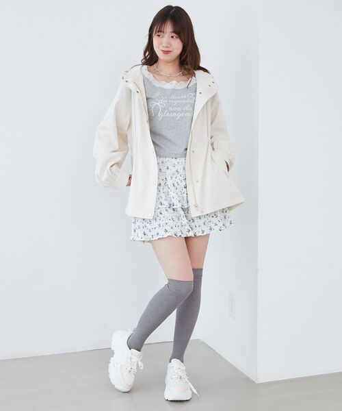 MAJESTIC LEGON（マジェスティックレゴン）の「ウエストきゅっとミディブルゾン（ブルゾン・レディース・アイボリー/カーキオリーブ/ピンクベージュ・MEDIUM/SMALL）」の6枚目の写真