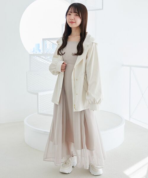 MAJESTIC LEGON（マジェスティックレゴン）の「ウエストきゅっとミディブルゾン（ブルゾン・レディース・アイボリー/カーキオリーブ/ピンクベージュ・MEDIUM/SMALL）」の7枚目の写真