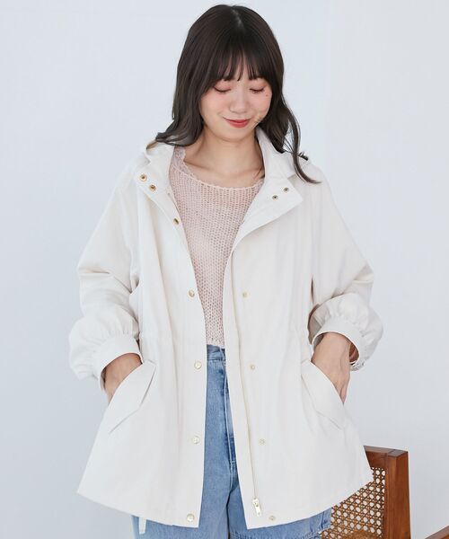 MAJESTIC LEGON（マジェスティックレゴン）の「ウエストきゅっとミディブルゾン（ブルゾン・レディース・アイボリー/カーキオリーブ/ピンクベージュ・MEDIUM/SMALL）」の11枚目の写真