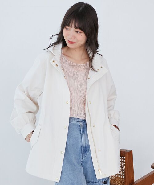 MAJESTIC LEGON（マジェスティックレゴン）の「ウエストきゅっとミディブルゾン（ブルゾン・レディース・アイボリー/カーキオリーブ/ピンクベージュ・MEDIUM/SMALL）」の12枚目の写真