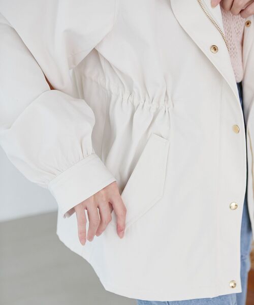 MAJESTIC LEGON（マジェスティックレゴン）の「ウエストきゅっとミディブルゾン（ブルゾン・レディース・アイボリー/カーキオリーブ/ピンクベージュ・MEDIUM/SMALL）」の14枚目の写真