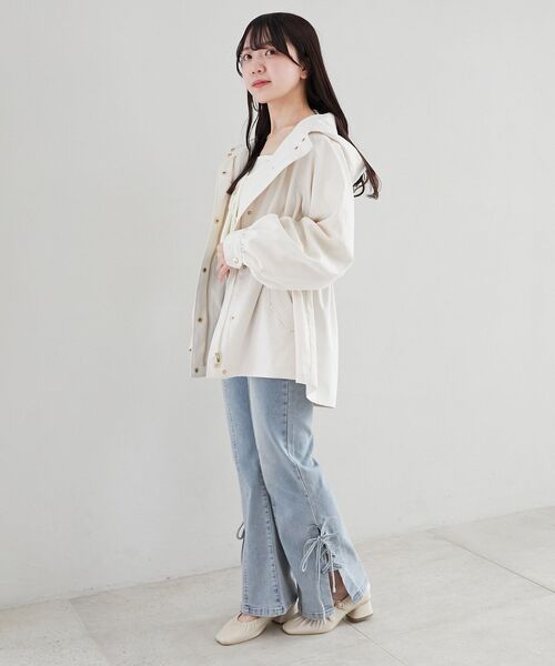 MAJESTIC LEGON（マジェスティックレゴン）の「ウエストきゅっとミディブルゾン（ブルゾン・レディース・アイボリー/カーキオリーブ/ピンクベージュ・MEDIUM/SMALL）」の16枚目の写真