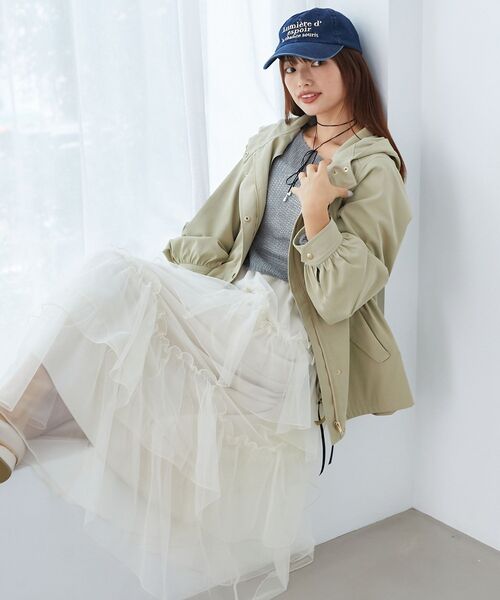 MAJESTIC LEGON（マジェスティックレゴン）の「ウエストきゅっとミディブルゾン（ブルゾン・レディース・アイボリー/カーキオリーブ/ピンクベージュ・MEDIUM/SMALL）」の20枚目の写真