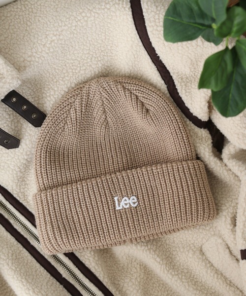 Lee（リー）の「Lee 3D EMB WATCH ACRYLIC（ニットキャップ/ビーニー・メンズ・ブラック/ライトベージュ・FREE）」の2枚目の写真