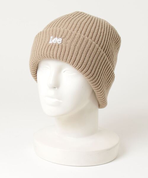 Lee（リー）の「Lee 3D EMB WATCH ACRYLIC（ニットキャップ/ビーニー・メンズ・ブラック/ライトベージュ・FREE）」の4枚目の写真
