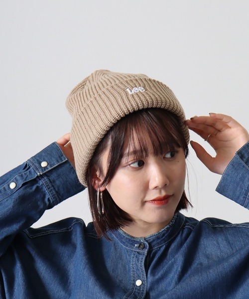 Lee（リー）の「Lee 3D EMB WATCH ACRYLIC（ニットキャップ/ビーニー・メンズ・ブラック/ライトベージュ・FREE）」の6枚目の写真