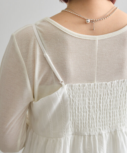 8日限定値下げ！コットンレースキャミワンピ　エムライン　mline mline]コットンレースキャミワンピース | mline(エムライン