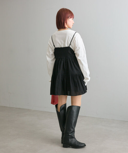 mline]コットンレースキャミワンピ（ワンピース）｜mline