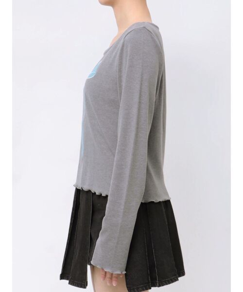 jouetie（ジュエティ）の「レースリボンモチーフトップス（Tシャツ/カットソー・レディース・ブラック/オフホワイト/グレー・MEDIUM）」の20枚目の写真