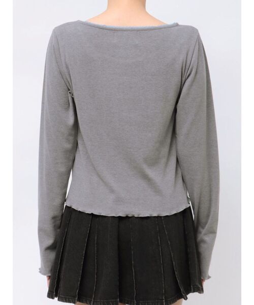 jouetie（ジュエティ）の「レースリボンモチーフトップス（Tシャツ/カットソー・レディース・ブラック/オフホワイト/グレー・MEDIUM）」の21枚目の写真