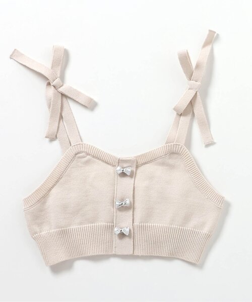 apres les cours(アプレレクール)の「【ジュニア対応】リボンチャームニットビスチェ(ベスト・キッズ・アイボリー/ネイビー・100/120/140)」の14枚目の写真