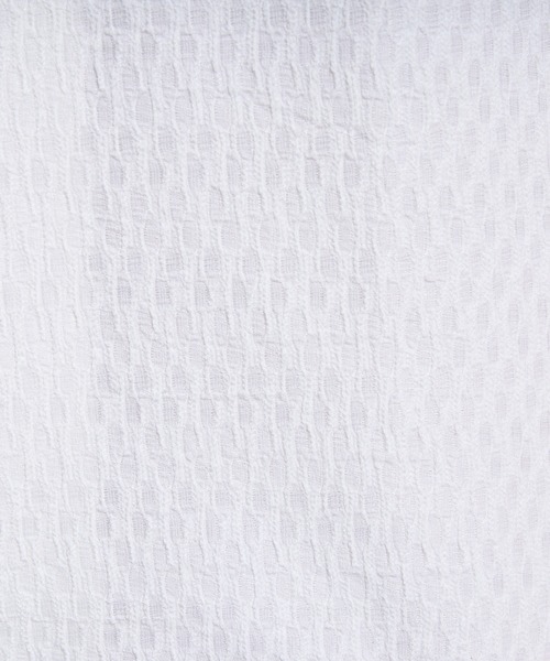 HIDEAWAYS NICOLE（ハイダウェイニコル）の「バーク風ジャガード7分袖バンドカラーシャツ（シャツ/ブラウス・メンズ・ラベンダー/オフホワイト/サックスブルー/ブラック・X-LARGE/LARGE/MEDIUM）」の16枚目の写真