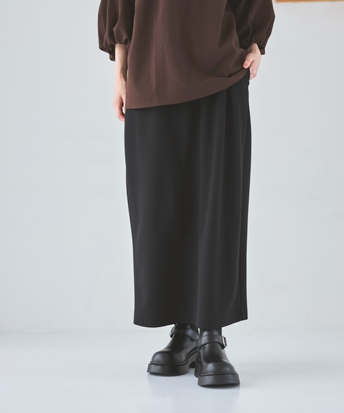 tks出品 着丈が選べる＞ジョーゼットナロースカート / 291439（スカート