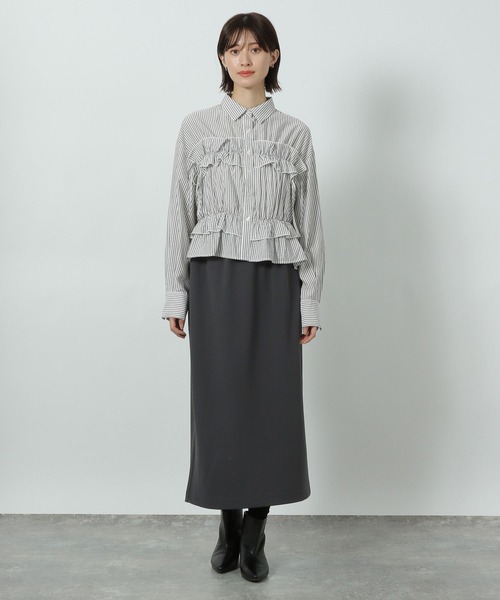 ★アン★ セール】＜着丈が選べる＞ジョーゼットナロースカート / 291439