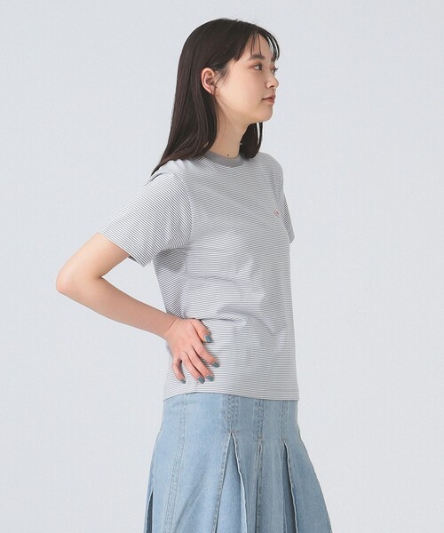 DANTON ストライプ 長袖Tシャツ グレー DANTON ストライプ 長袖Tシャツ グレー
