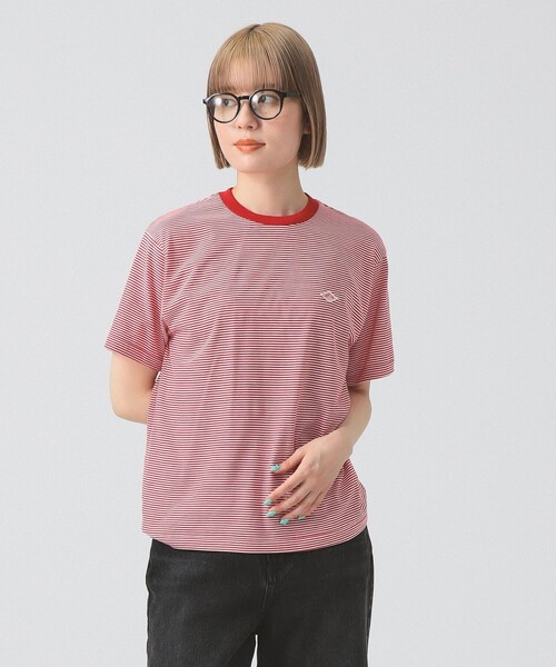 DANTON（ダントン）の「DANTON / T/C INNER T-SHIRT（Tシャツ/カットソー・レディース・ネイビー×ホワイト/レッド系その他/グレー×ホワイト・SMALL/MEDIUM）」の18枚目の写真