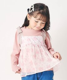 apres les cours | 肩リボンフラワードッキングトップス(Tシャツ/カットソー)